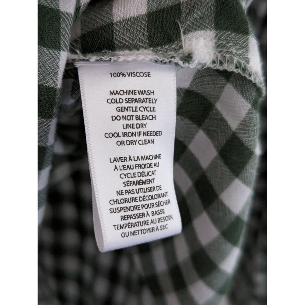 BeachLunchLounge Green Gingham Casual Button Up Shirt Size 1X - Picture 7 of 7